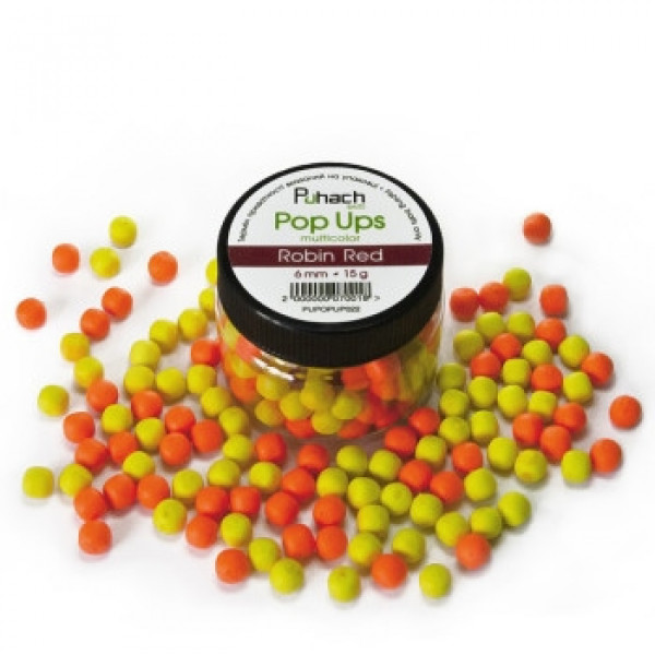 Бойли Puhach Baits Pop Ups 6mm Multicolor Robin Red