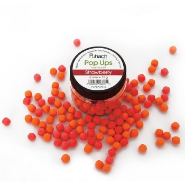 Бойлы Puhach Baits Pop Ups 6mm Multicolor Strawberry