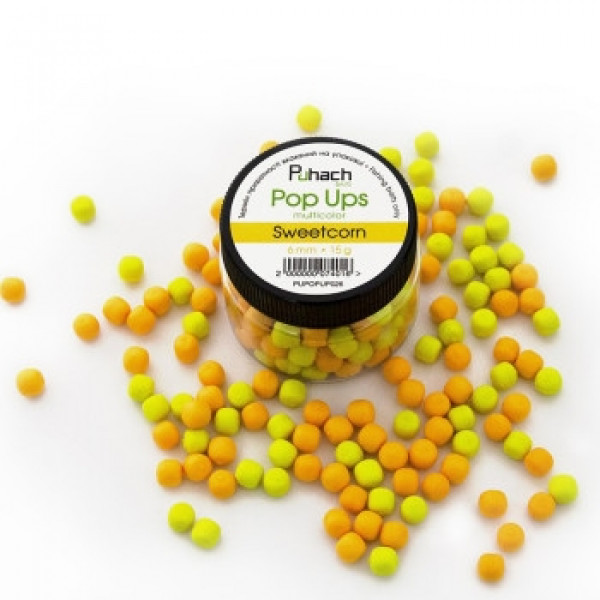 Бойлы Puhach Baits Pop Ups 6mm Multicolor Sweetcorn