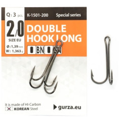 Двійник Gurza Double Hook Long Shank BN #2/0 3pc