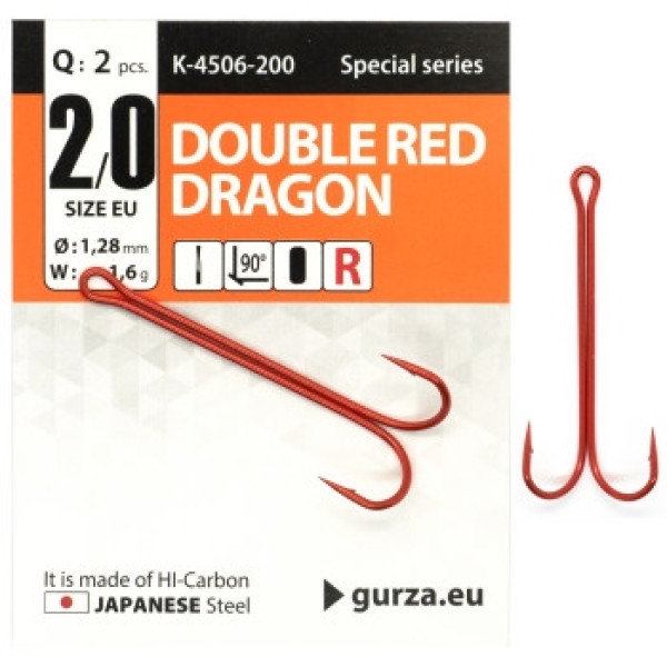 Двійник Gurza Double Red Dragon #2/0 R 2pc