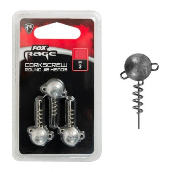 Джигголовка Fox Corkscrew Jig Head 20gr 3pcs