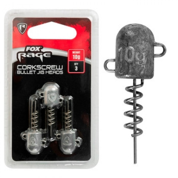 Джигголовка Fox Rage Corkscrew Bullet Jig Heads 5gr 3pcs