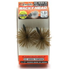 Hook Gamakatsu Rubber Jig Wacky Head Green Pumpkin 1.8g 2pcs