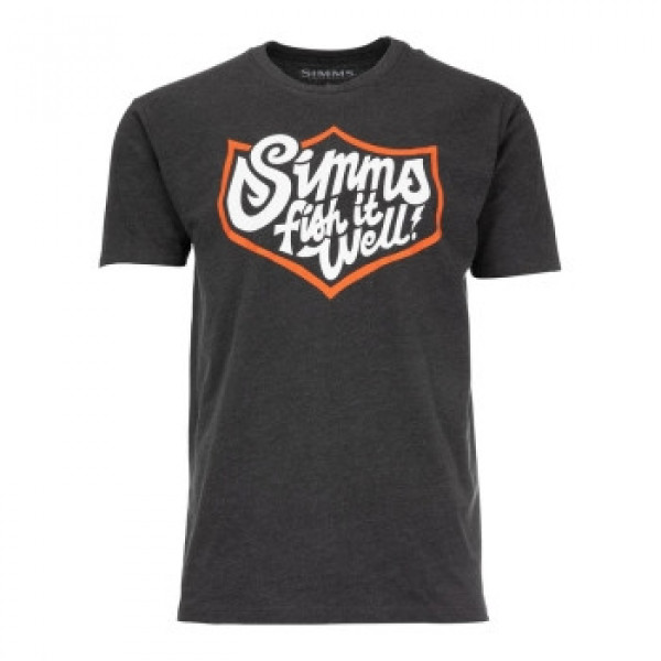 Футболка Simms Fish It Well Badge T-Shirt Charcoal Heather S