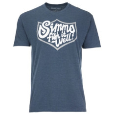 Футболка Simms Fish It Well Badge T-Shirt Sailor Blue Heather M