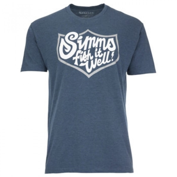 Футболка Simms Fish It Well Badge T-Shirt Sailor Blue Heather M