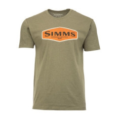 Футболка Simms Logo Frame T-Shirt Military Heather L