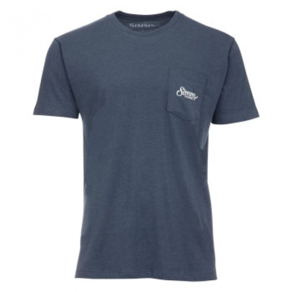 Футболка Simms Two Tone Pocket Tee Navy Heather S