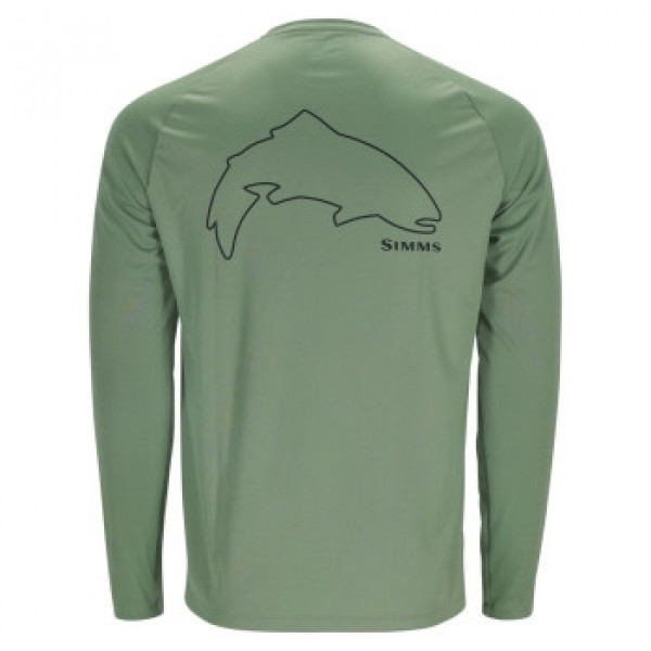 Реглан Simms Tech Tee Artist Series Trout Outline/Field L