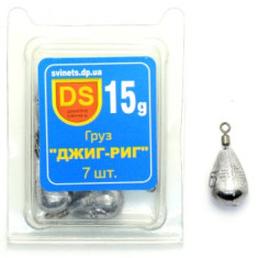 Груз Днипро Свинец Джиг-риг 15g 7pc