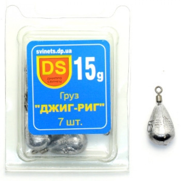 Груз Днипро Свинец Джиг-риг 15g 7pc