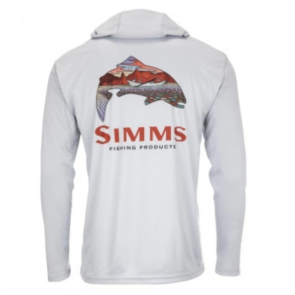 Худі Simms Tech Hoody - Artist Series Trout Logo Flame/Sterling S