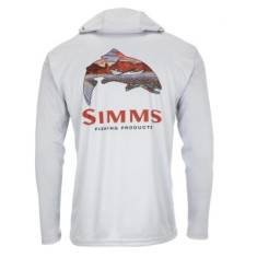 Худи Simms Tech Hoody - Artist Series Trout Logo Flame/Sterling M Худи Simms Tech Hoody - Artist Series Trout Logo Flame/Sterling M