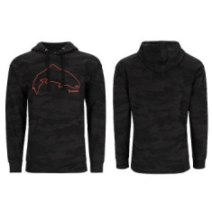Худи Simms Trout Outline Hoody Woodland Camo Carbon XXL