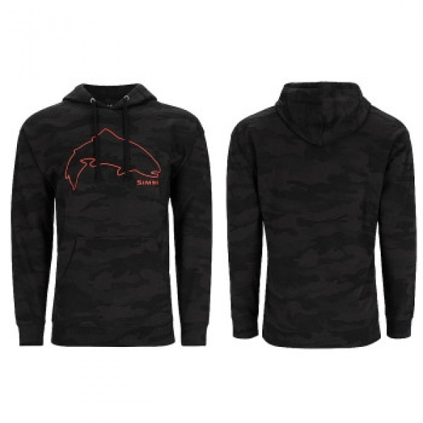 Худі Simms Trout Outline Hoody Woodland Camo Carbon XXL