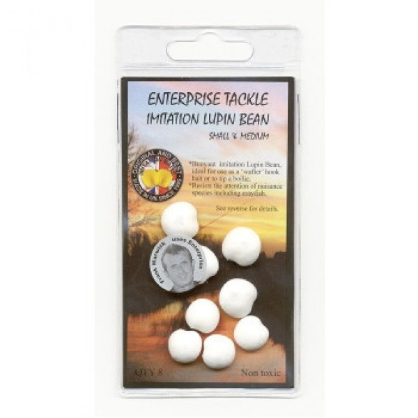 Искусственный люпин Enterprise Tackle Lupin Beans mixed small and medium white 8pc