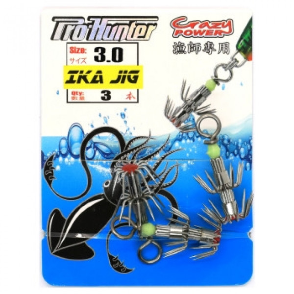 Кальмарові гачки Pro-Hunter Ika Jig 3pcs #3.0