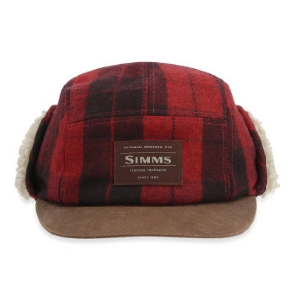 Кепка Simms Coldweather Cap Red Buffalo Plaid S/M