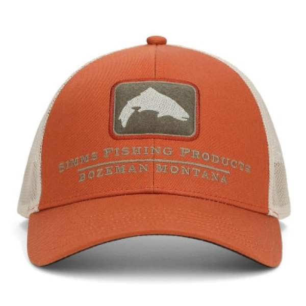 Кепка Simms Double Haul Icon Trucker Simms Orange