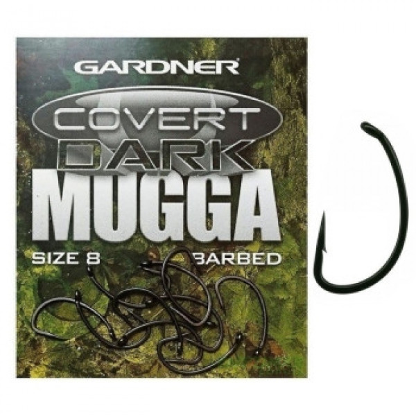 Крючки Covert Dark Mugga Hooks Barbed Size 2 New