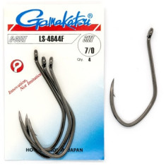 Hook Gamakatsu LS-4644F Black # 7/0 4pcs 