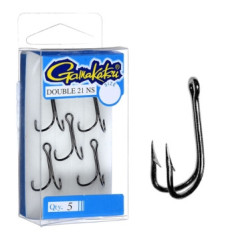 Hook Gamakatsu double Double 21NS Black # 6 5pcs