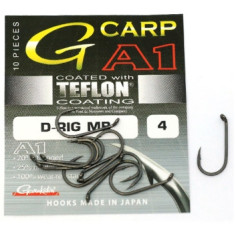 Hook Gamakatsu A1 G-Carp D-Rig MB PTFE coating Gray # 4 10pcs
