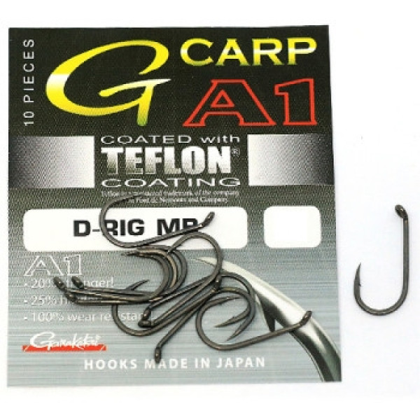 Крючок Gamakatsu A1 G-Carp D-Rig MB P.T.F.E. coating Grey #6 10шт