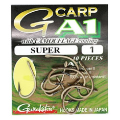 Hook Gamakatsu A1 G-Carp Camou Sand Super Coffee # 1 10pcs