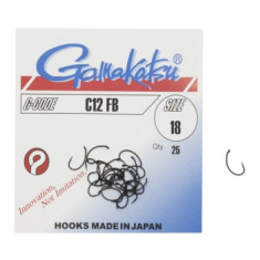 Hook Gamakatsu C12 Black # 18 25pcs