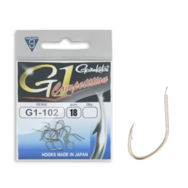Крючок Gamakatsu Competition G1-102 Bronze #18 15шт
