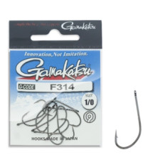 Hook Gamakatsu F314 Black # 1/0 25pcs