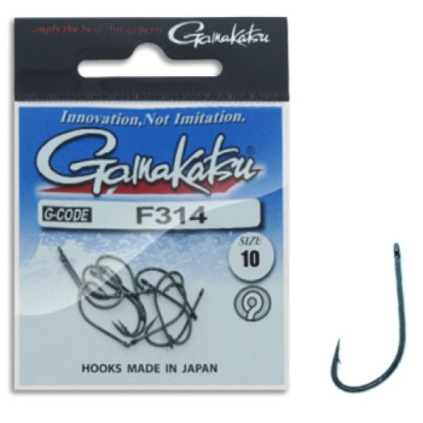 Крючок Gamakatsu F314 N/L Black #4 9шт
