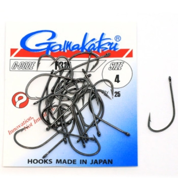 Крючок Gamakatsu F314 Black #4 25шт