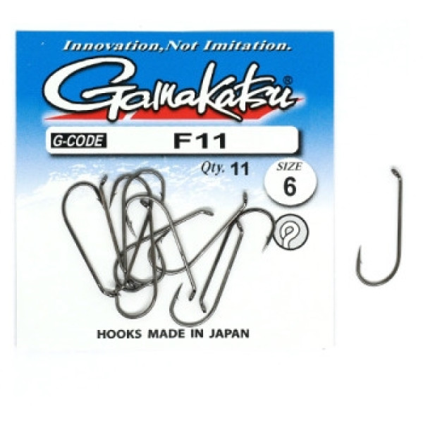 Крючок Gamakatsu F11 N/L Black #6 11шт