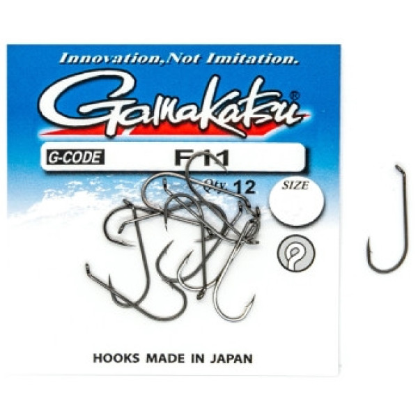 Крючок Gamakatsu F11 N/L Black #12 12шт