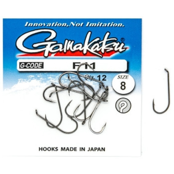 Крючок Gamakatsu F11 N/L Black #8 12шт