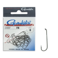 Hook Gamakatsu F16 Black # 8 25pcs