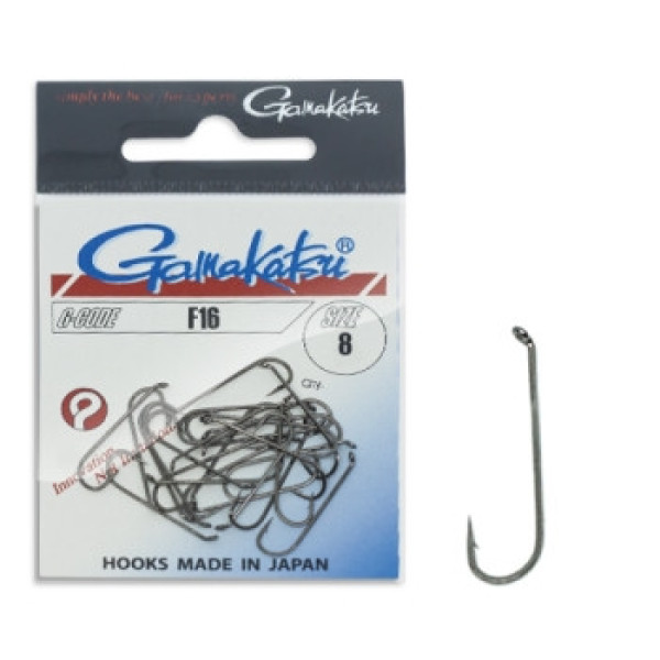 Крючок Gamakatsu F16 Black #8 25шт