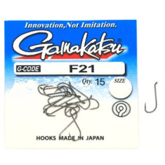 Hook Gamakatsu F21 Black # 6 25pcs