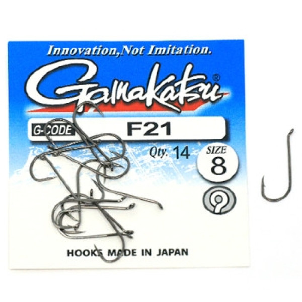 Крючок Gamakatsu F21 N/L Black #6 13шт