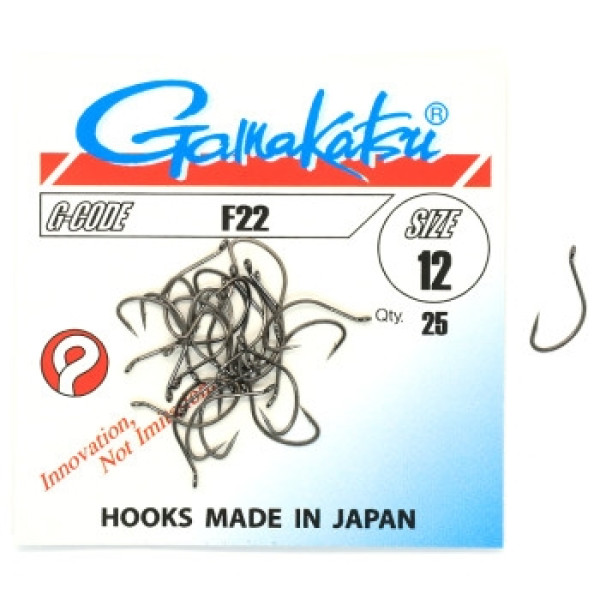 Крючок Gamakatsu F22 Black #12 25шт