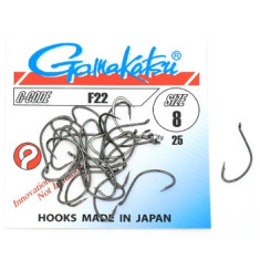 Гачок Gamakatsu F22 Black # 8 25шт