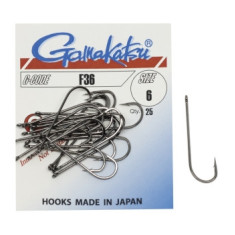 Hook Gamakatsu F36 Black # 6 25pcs