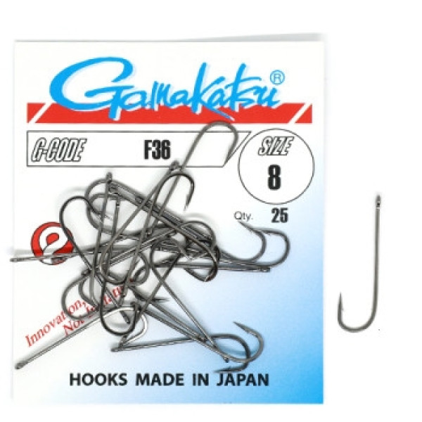Крючок Gamakatsu F36 Black #8 25шт