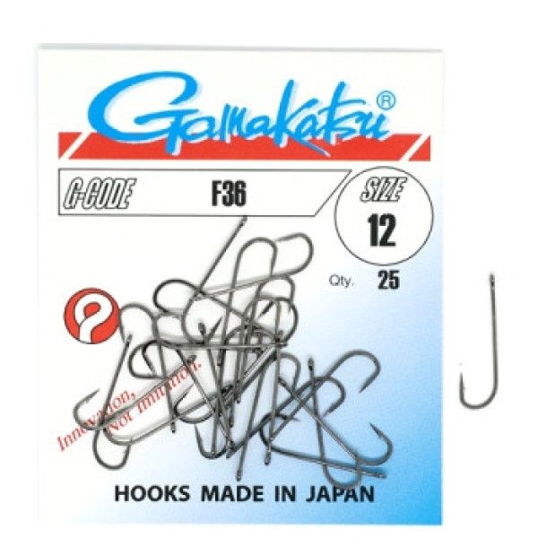 Крючок Gamakatsu F36 Black #12 25шт