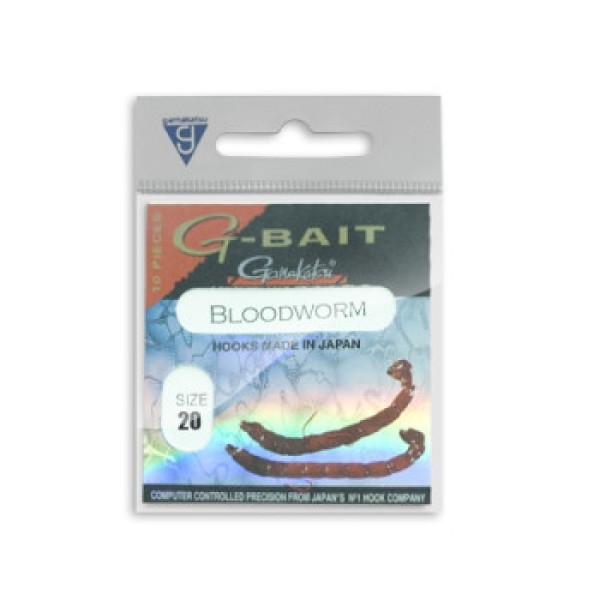 Крючок Gamakatsu G-Bait Bloodworm Red #20 10шт