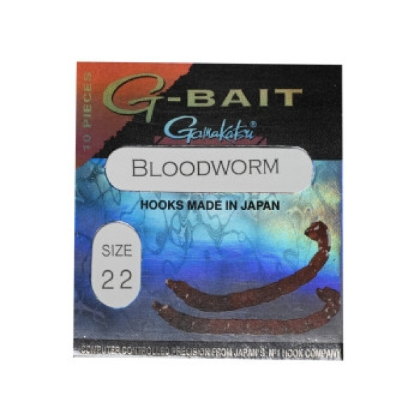 Крючок Gamakatsu G-Bait Bloodworm Red #22 10шт