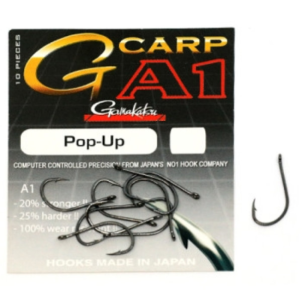Крючок Gamakatsu A1 G-Carp Pop-Up Black #1 10шт